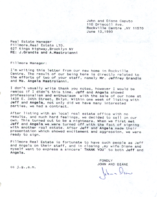 testimonial letter from john and diane caputo how to write testimonial letter
