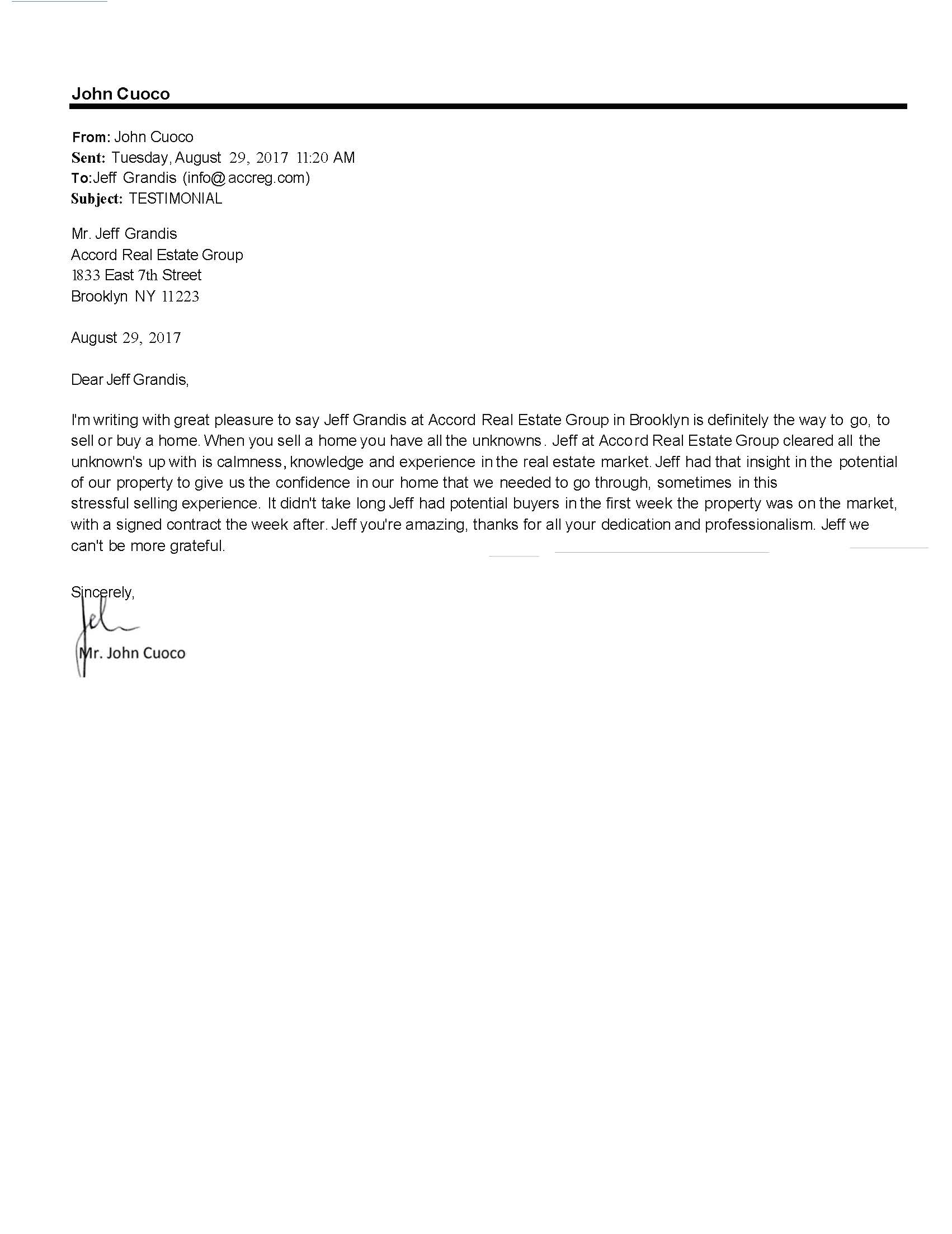 Testimonial Letter Cuoco - letter